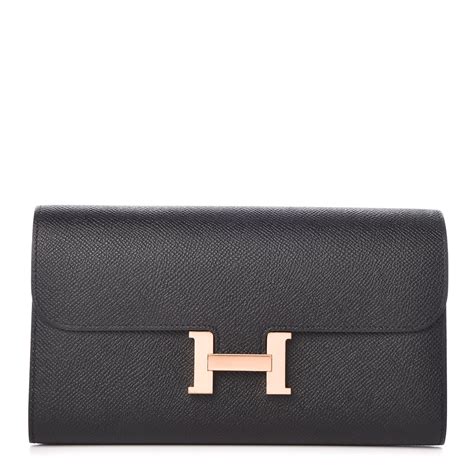 black hermes constance|hermes constance long wallet price.